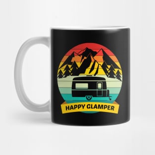 Vintage Happy Glamper - Mountain Hiker Travel Camper Mug